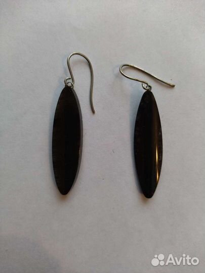 Серьги колывань с яшмой и ониксом. Винтаж