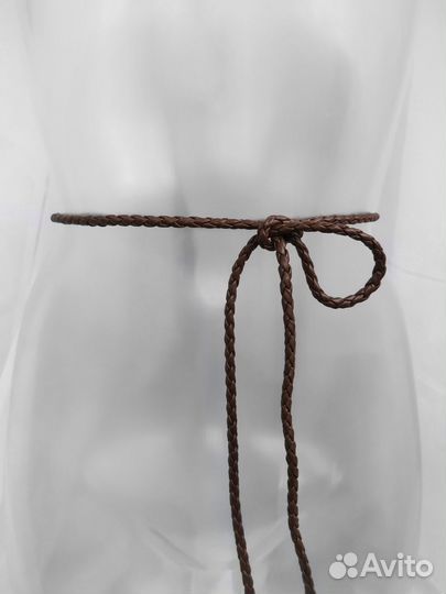 Пояс шнурок кожаный