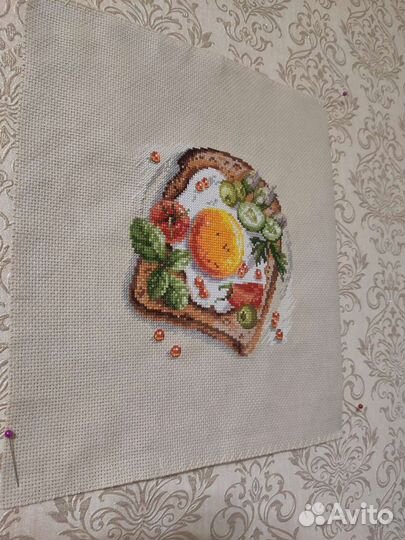 Вышивка крестом. Завтрак