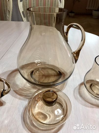 Кувшин с бокалами винтажный, Чехия
