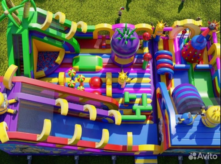 Батут для бизнеса Миньоны 15*10