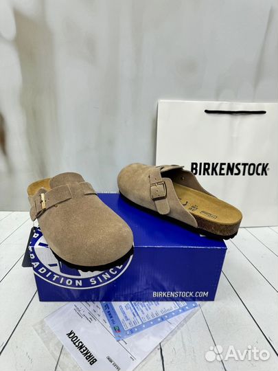 Сабо, мюли birkenstock натуральная замша