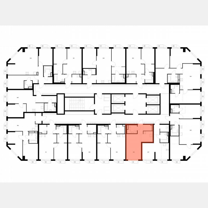 Квартира-студия, 28,5 м², 23/32 эт.