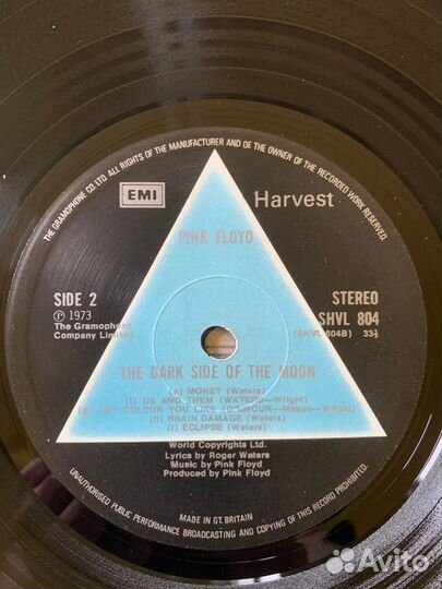 Pink Floyd-The Dark Side of the Moon,1st,2\2 UK LP