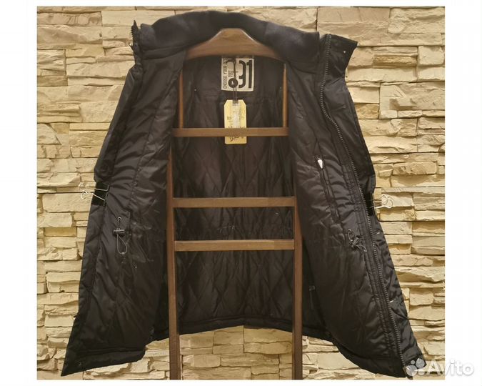 Пуховка мужская черная Sela, М (48-50)