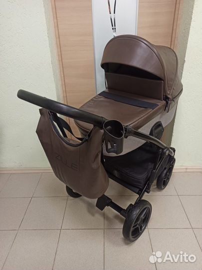 Премиум коляска Zille by Tutis 3 в 1. Экокожа