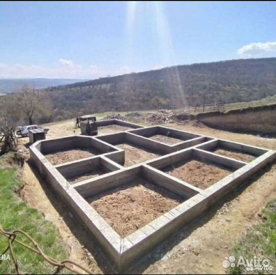 Заливка фундамента