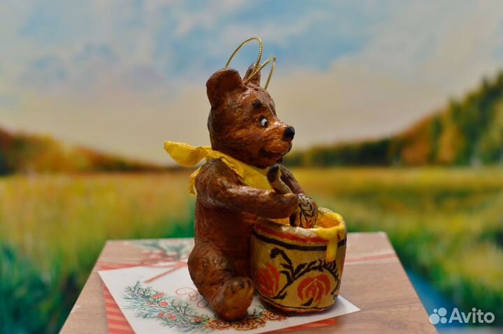 Елочная ватная игрушка