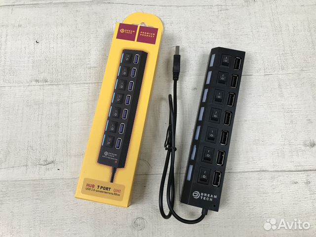 USB-Хаб с включателями и LED подсветкой UH1