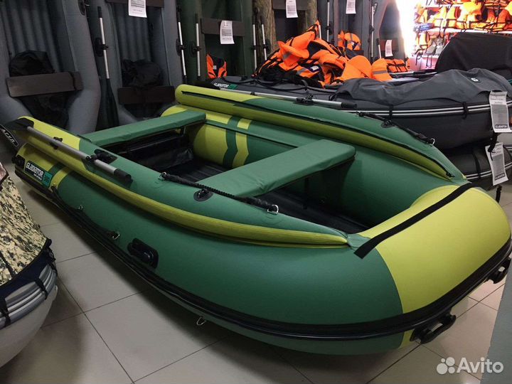 Лодка пвх Gladiator E 380 X зелено-оливковая