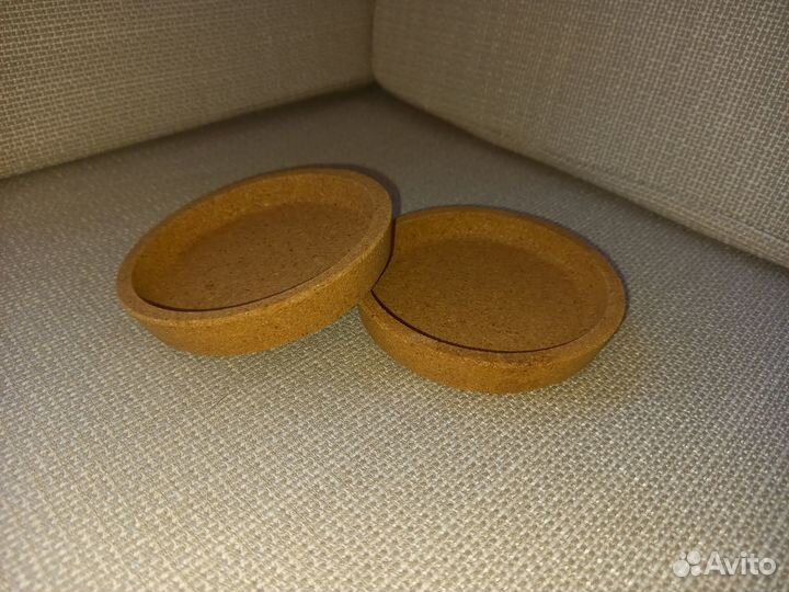 Подставки под кружки Икея, 10 см, пробковые, 2шт