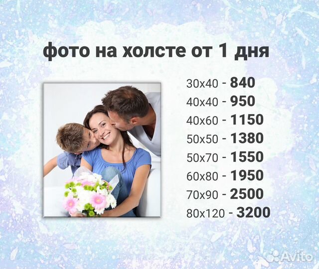 Фото на холсте в Астрахани от 1 дня