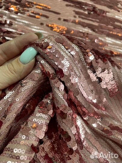 Ткань С пайетками на сетке