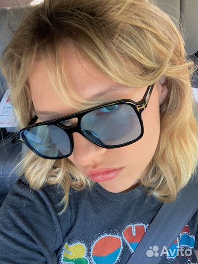 Очки Tom Ford голубые прозрачные линзы