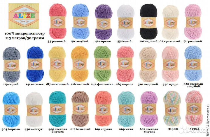 Пряжа плюшевая Софти