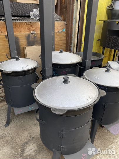 Печь для казана с трубой + казан