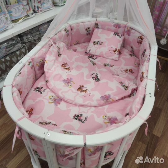 Постельное белье для новорожденных круг овал