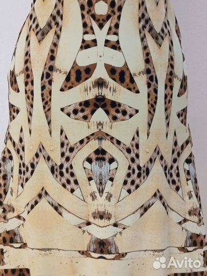 Новое леопардовое платье мини Roberto Cavalli