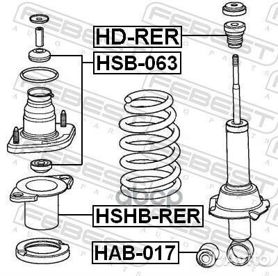 Пыльник заднего амортизатора hshbrer Febest