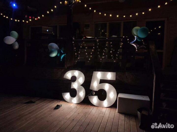 Фотозона из пайеток Цифры на день рождения