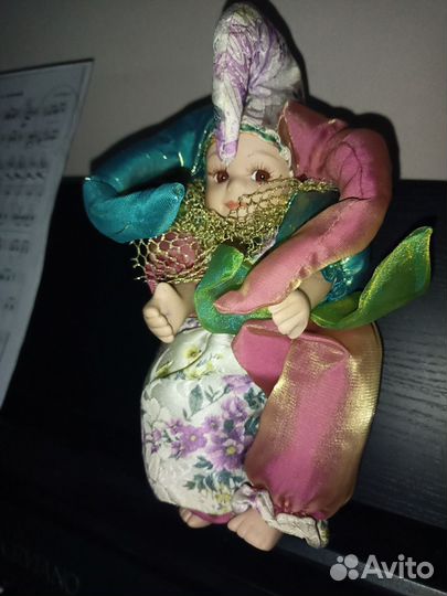 Фарфоровые куклы арлекин клоуны шуты