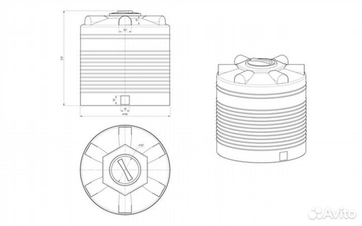 Емкость для воды пластиковая