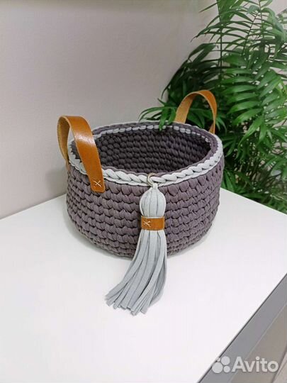 Корзина для хранения из трикотажной пряжи