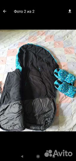 Зимний конверт в прогулочную коляску