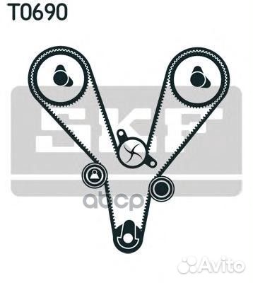 Комплект ремня грм (ремень ролик) vkma95657 Skf