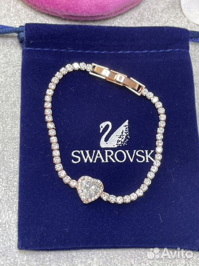 Браслет Сердце с кристаллами Swarovski