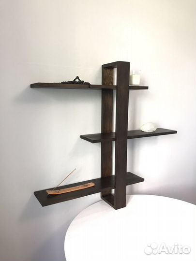 Полка настенная из массива сосны