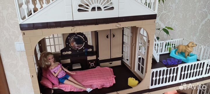 Кукольный дом с мебелью, коттедж Огонек