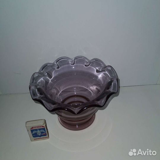 Конфетница марганцевое стекло СССР