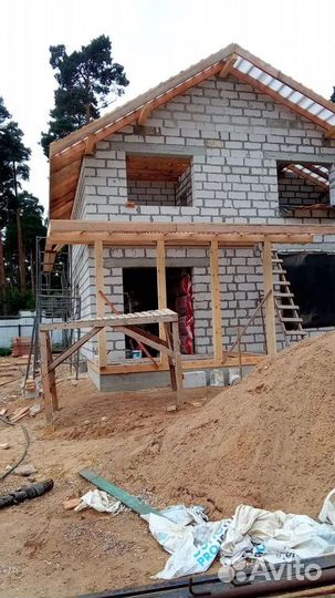 Строительство домов под ключ,фундамент, забор и тд