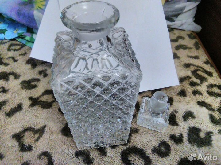 Графин хрустальный, рог фужер