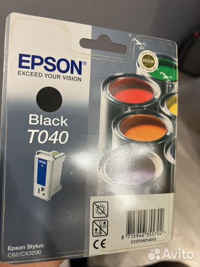Картридж epson stylus c62 / cx3200 черный оригинал
