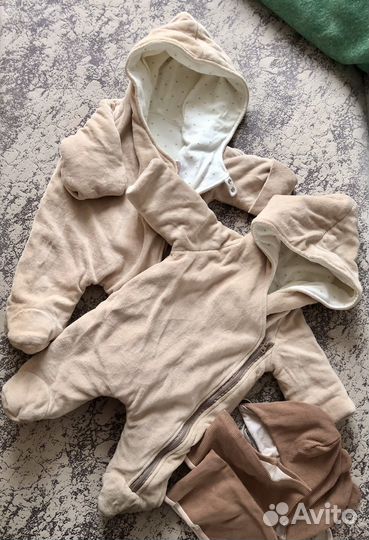 Комбинезон для двойняшек утепленный 56 Moison