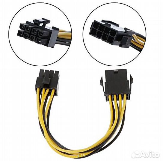 Переходник 6 Pin на 8 Pin, 6 Pin на 2-8 Pin