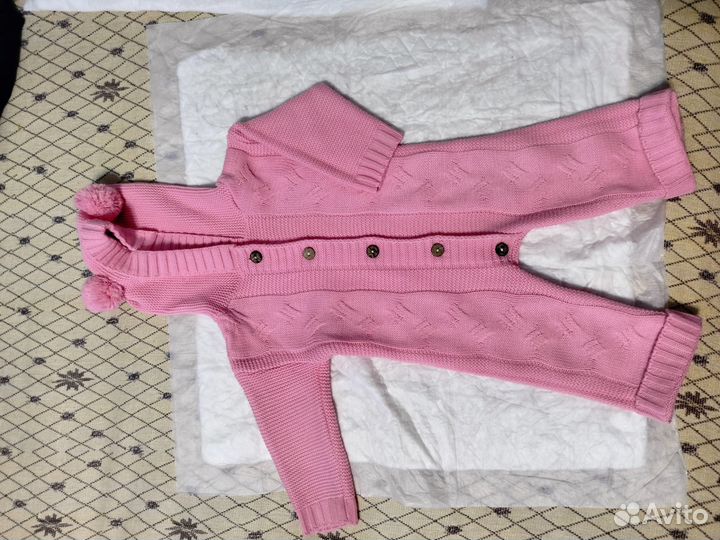 Комбинезон вязаный от 3-6 мес