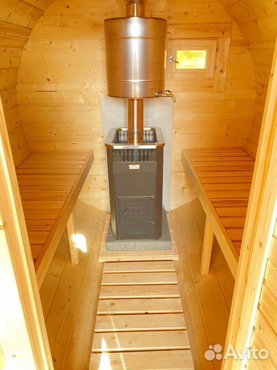 Баня бочка квадро