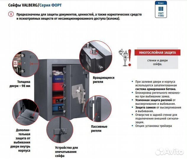 Взломостойкий сейф Valberg форт 1668 KL
