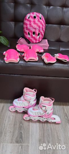 Детские раздвижные ролики и защита