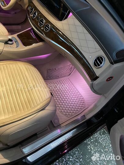 Коврики Mercedes w222 беж резин оригинал