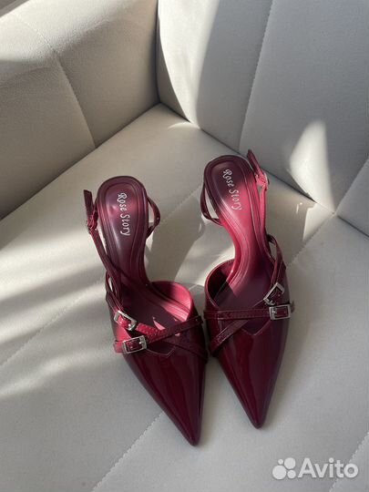 Туфли бордовые