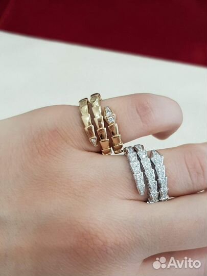 Золоток кольцо с бриллиантами Bvlgari