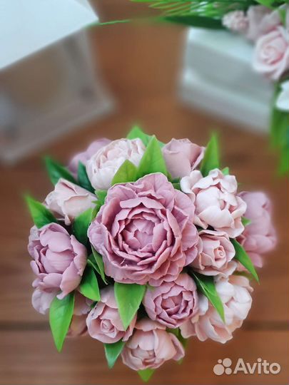 Интерьерный букет из мыла ручной работы