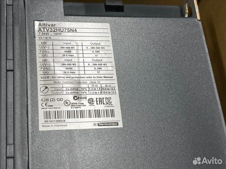 Частотник 7,5 kW Schneider ATV32HU75N4 новый, 4 шт