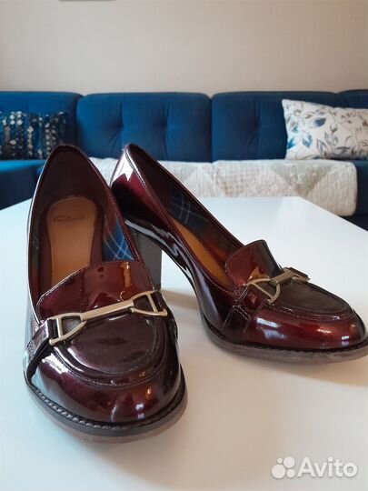 Туфли бордовые clarks 38