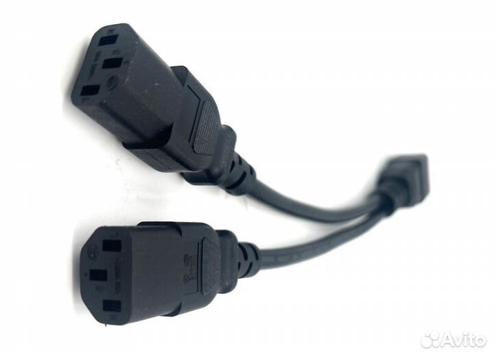 Кабель питания C20Х2C13 3х1,5, 16А, 0,25 м ГОСТ