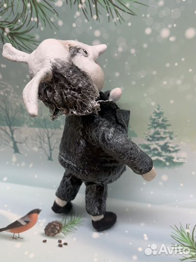 Ватные елочные игрушки